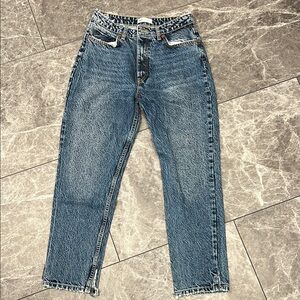 Zara Women's Straight Leg Jeans - Blue